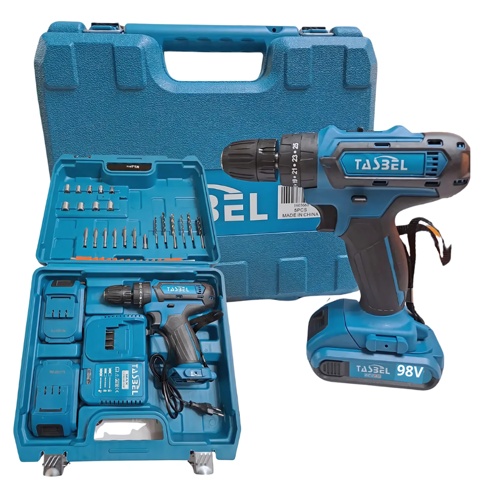TALADRO DE ALTO IMPACTO + 2 BATERIAS + MALETA Y ACCESORIOS