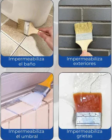 Sellador impermeable de alto impacto 2x1 Repara filtraciones en segundos